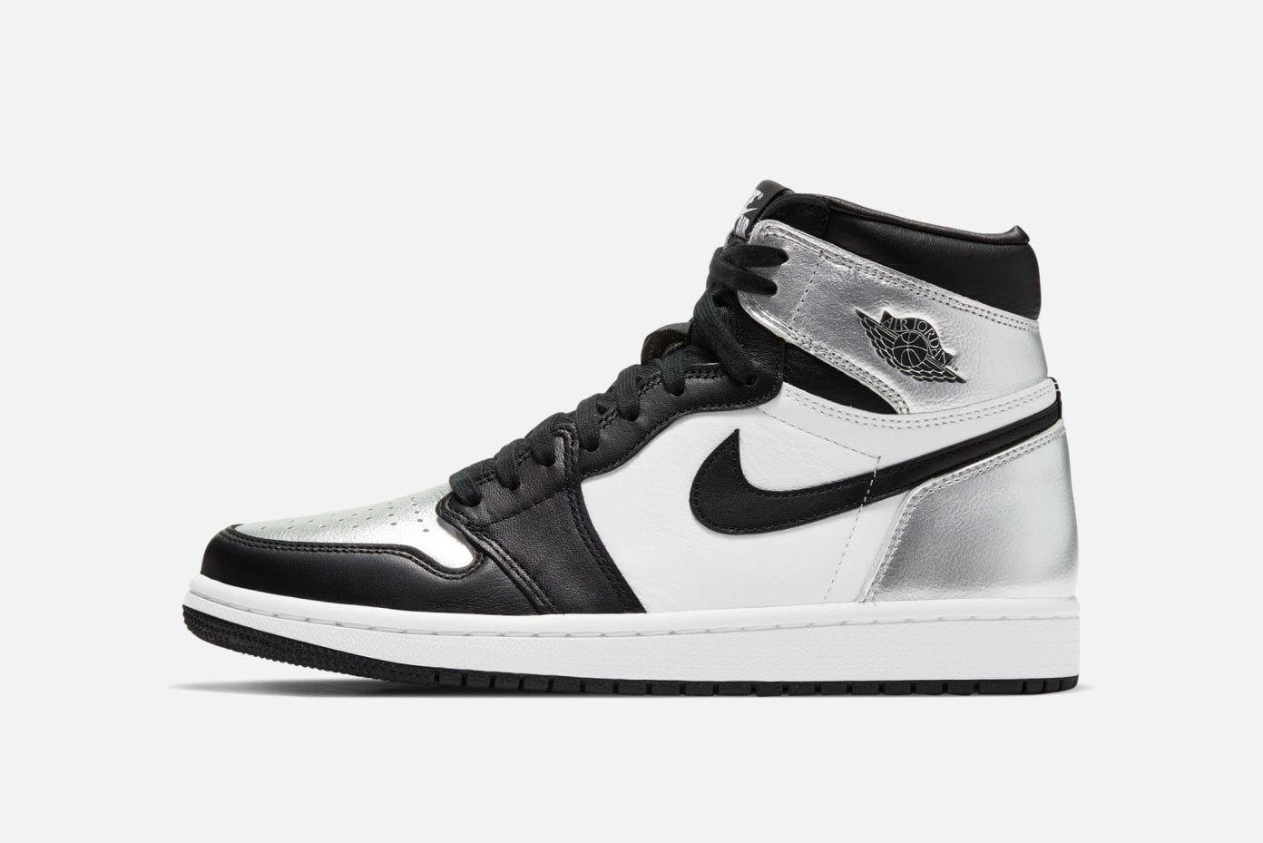 silver toe women's jordan 1