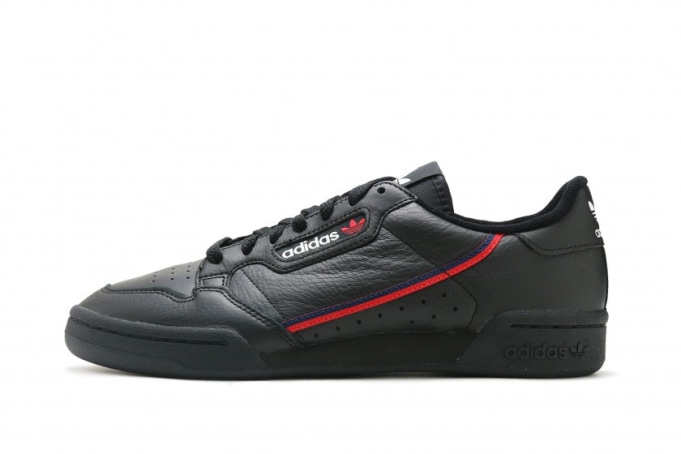 adidas originals continental 8's trainers in black b41672