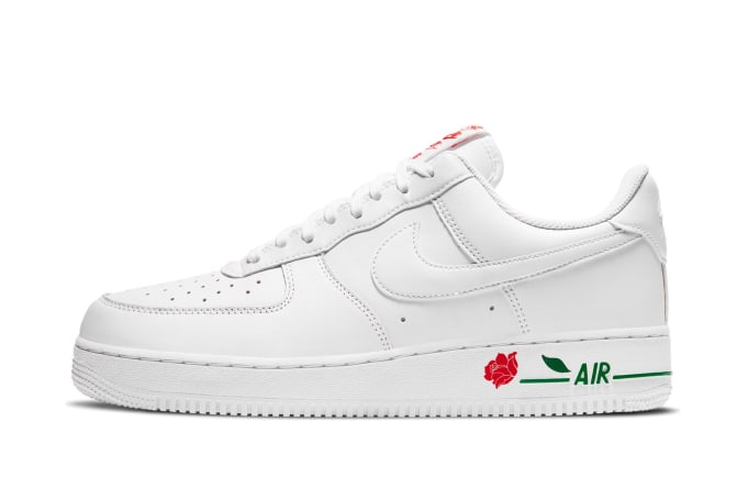 red air force 1 with roses