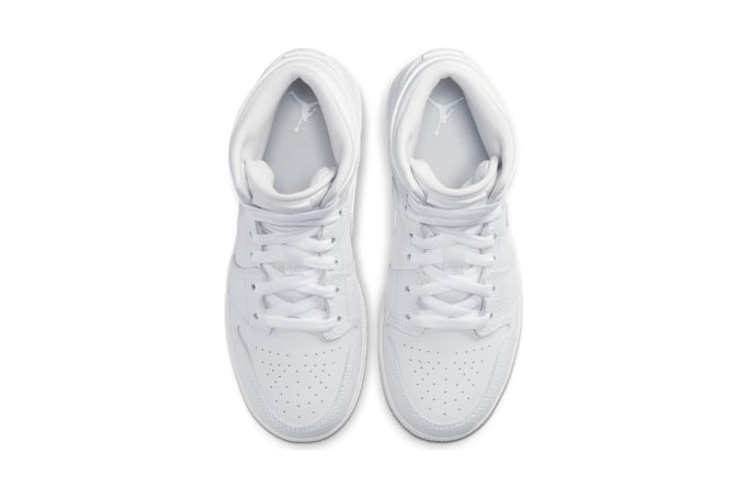 White jordan 1 mid grade school clearance