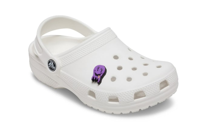 Crocs Purple Drip Smiley Face jibbitz | Shelflife