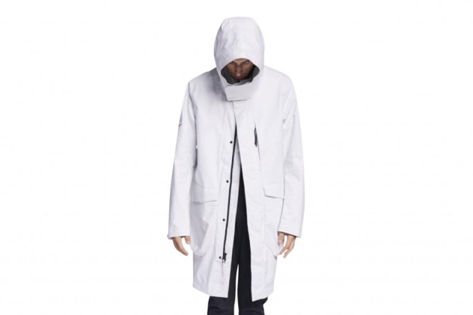 nike white parka