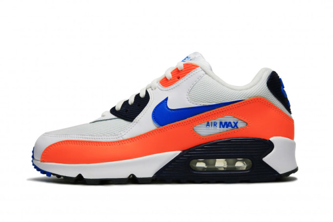 nike air max 90 essential orange blue