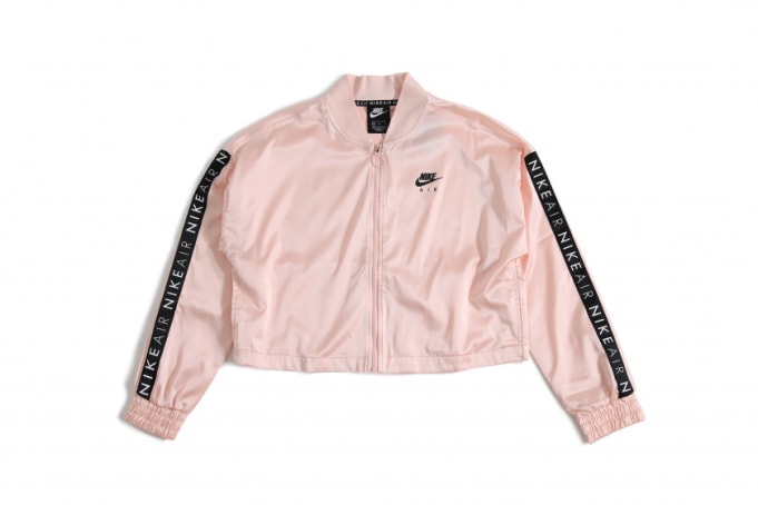 nike satin jacket pink