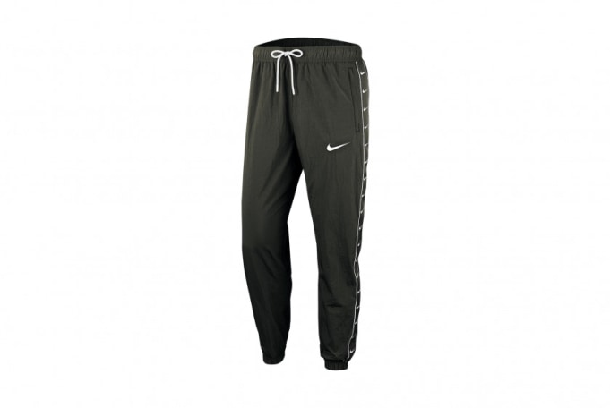 woven swoosh pants