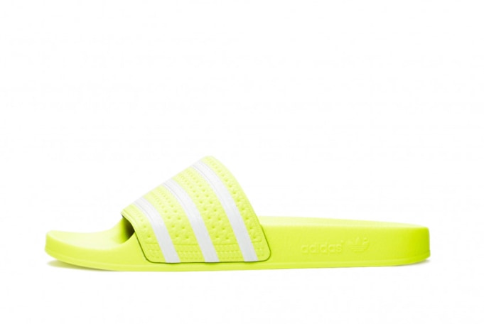 solar yellow adidas slides