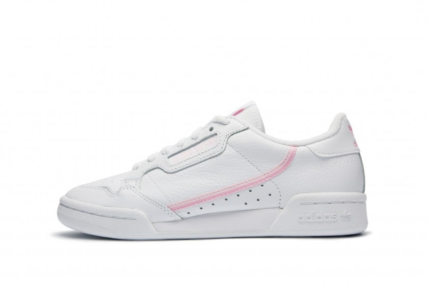 white with pink stripe adidas