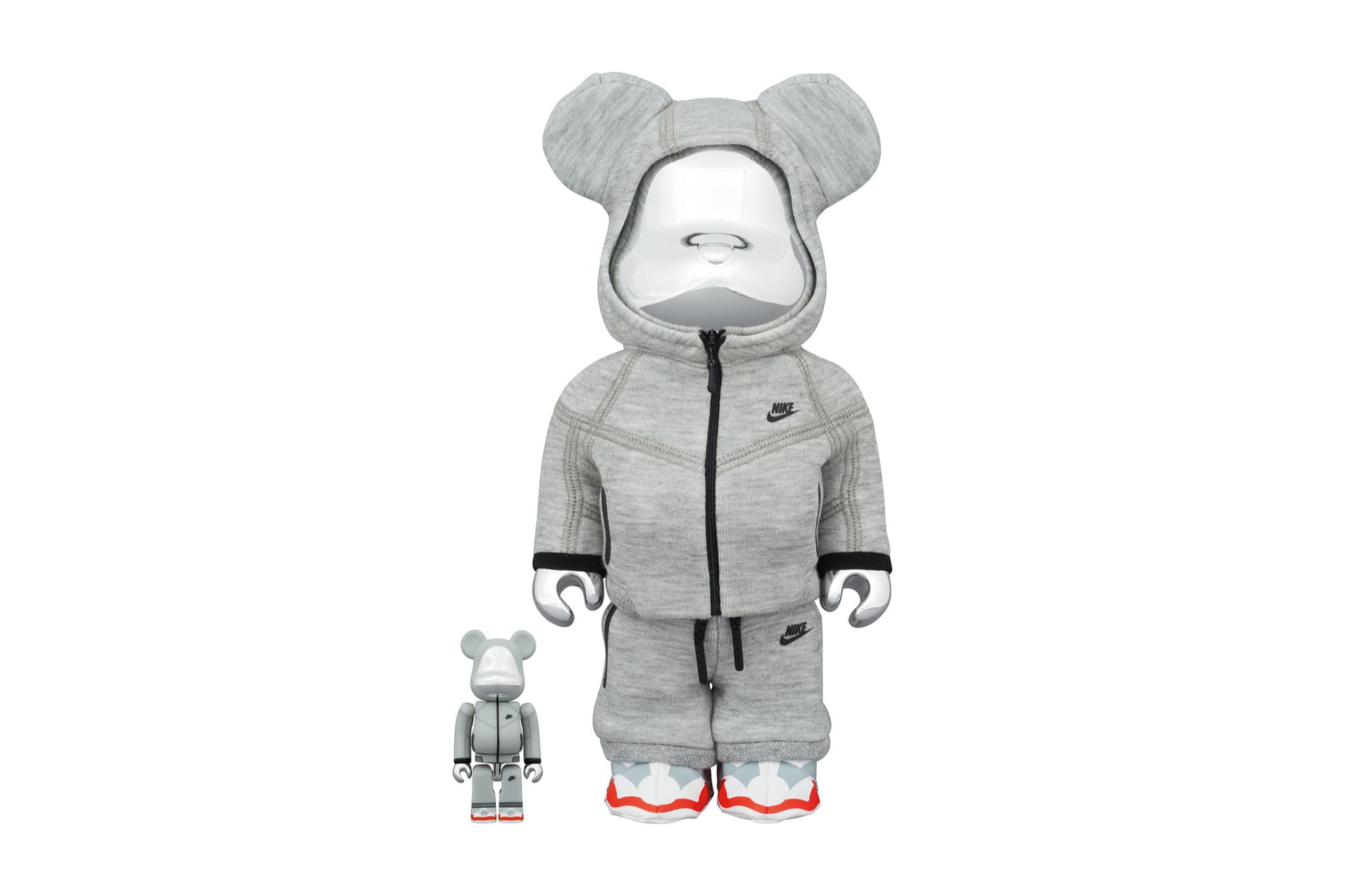 Medicom Toy Bearbrick x Nike Tech Fleece N98 100% & 400% Set