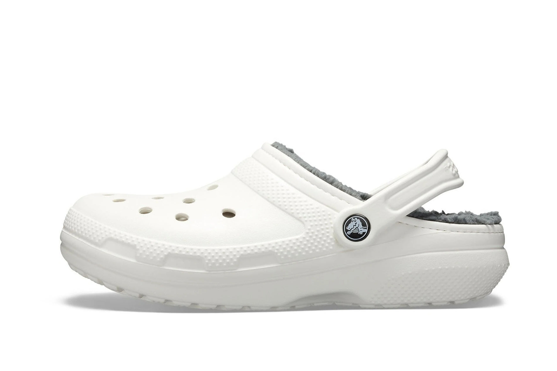 white crocs lined