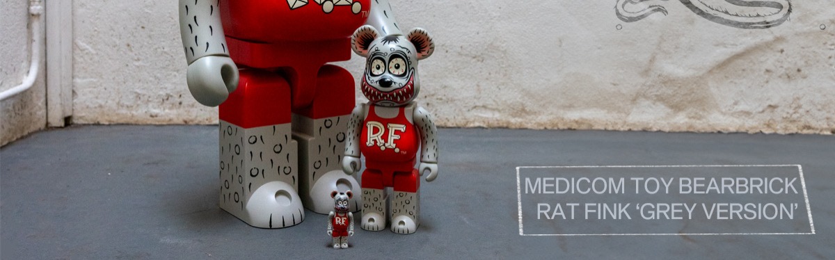 Medicom Toy Bearbrick x Rat Fink Grey Version | Shelflife