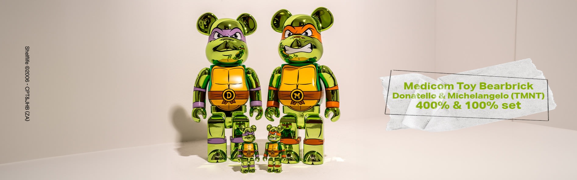 BE@RBRICK MICHELANGELO 100％ & 400％-