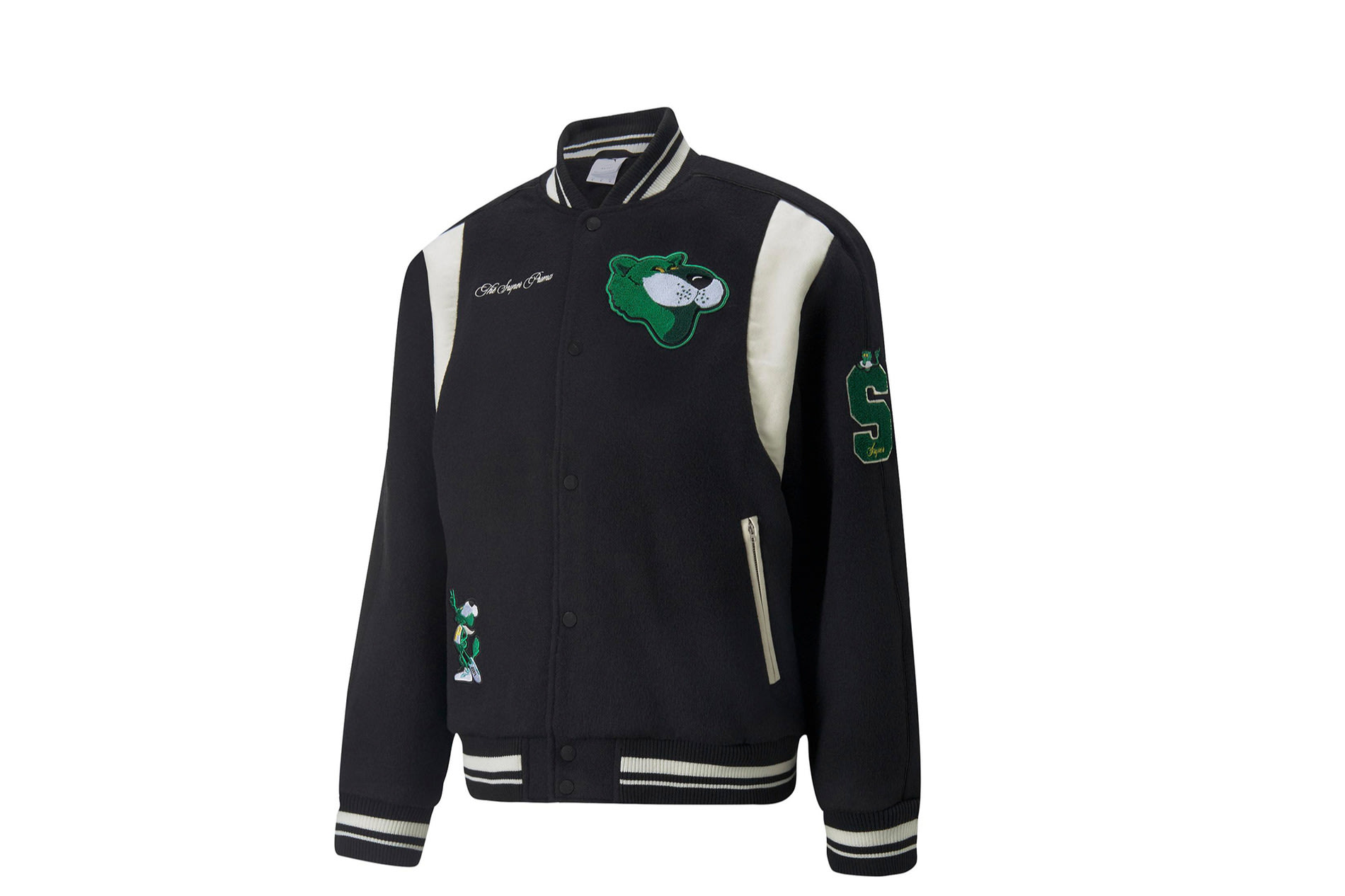 PUMA The Mascot T7 College Jacket Ever in Green for Men