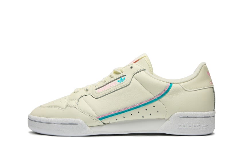 adidas continental 80 off white true pink aqua