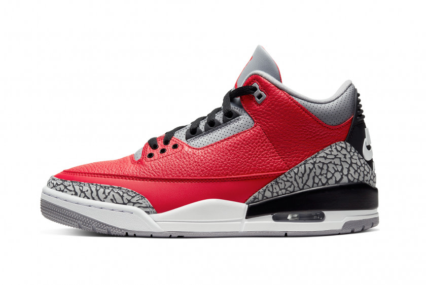 black and red jordan 3