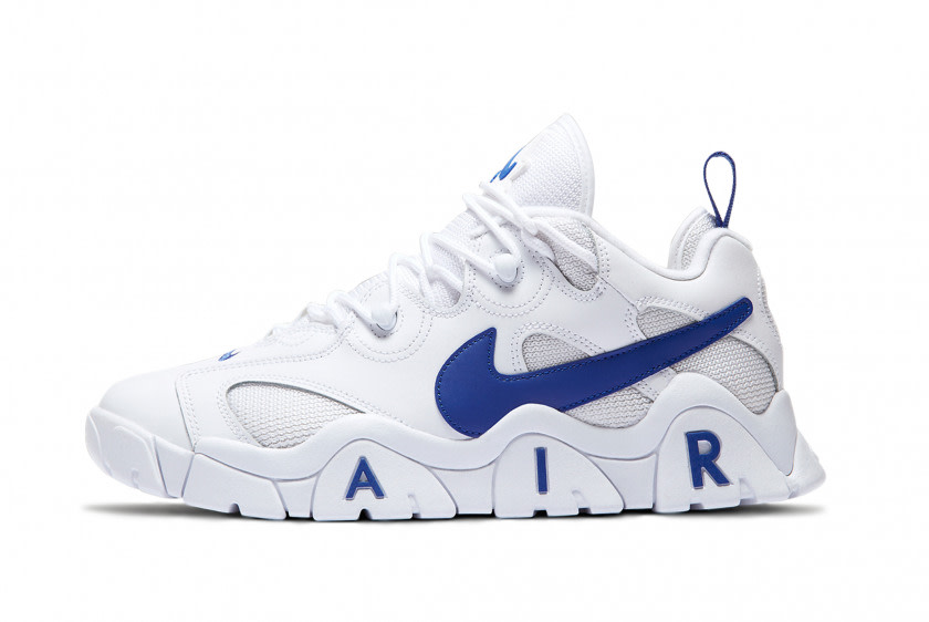 nike air barrage white and blue