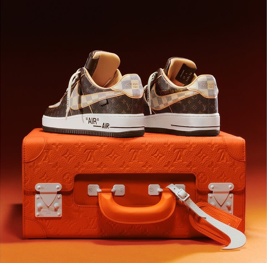 Louis Vuitton x Nike Air Force 1, English