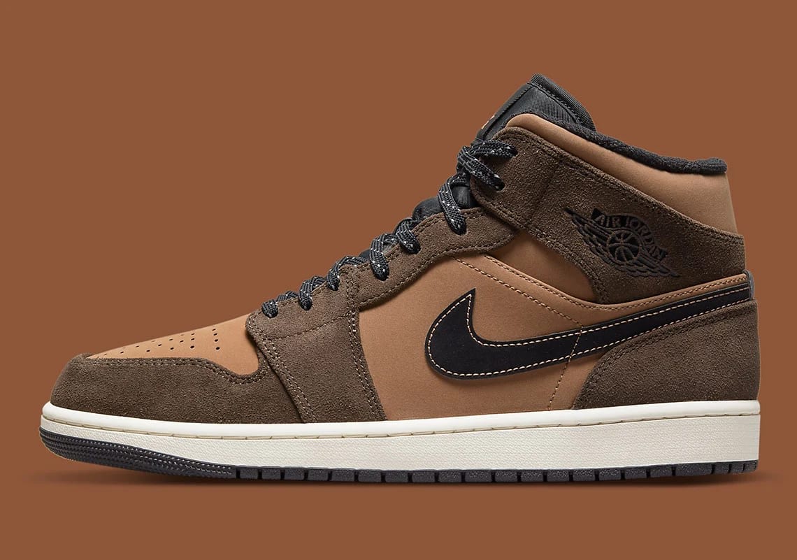 brown air jordan 1 mid