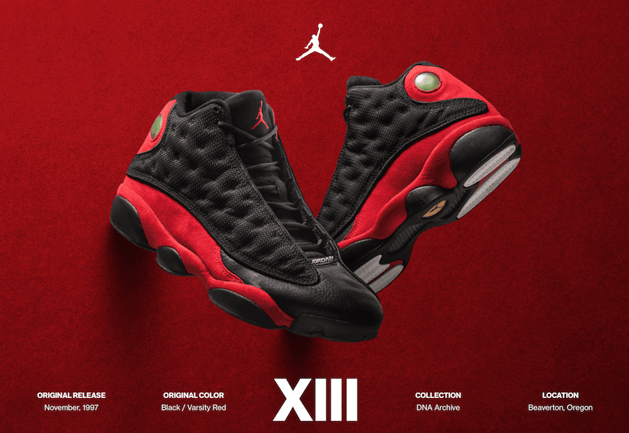 Air Jordan 13 retro & OG archive collection .