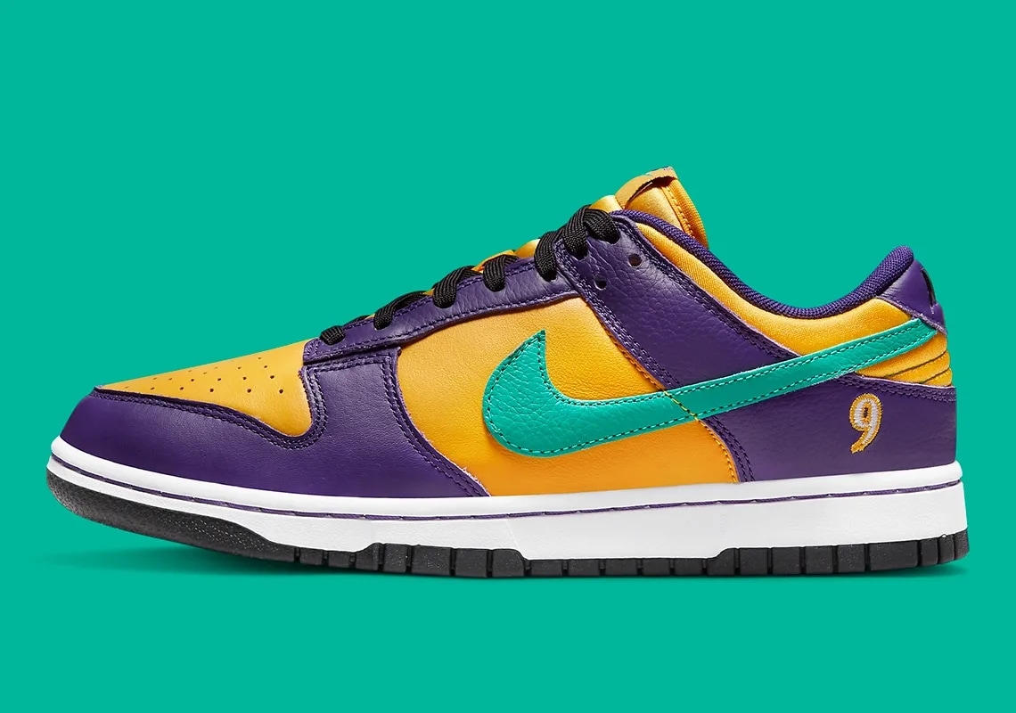 Purple yellow nike dunks hotsell