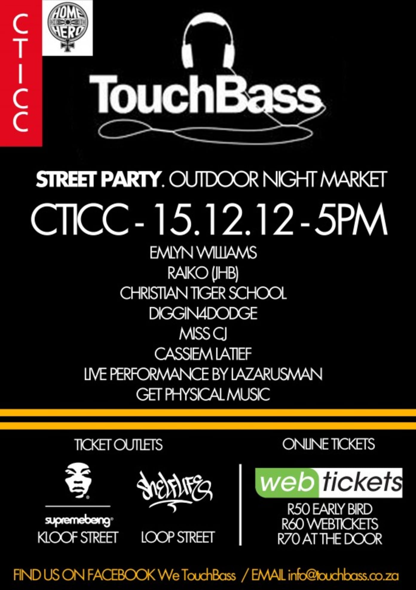 TouchBass Street Party &amp; Outdoor Night Market at CTICC