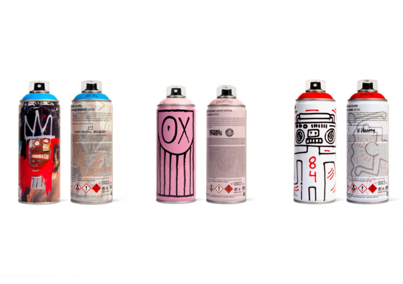 Haring, Basquiat and Saraiva Limited Edition Montana Cans