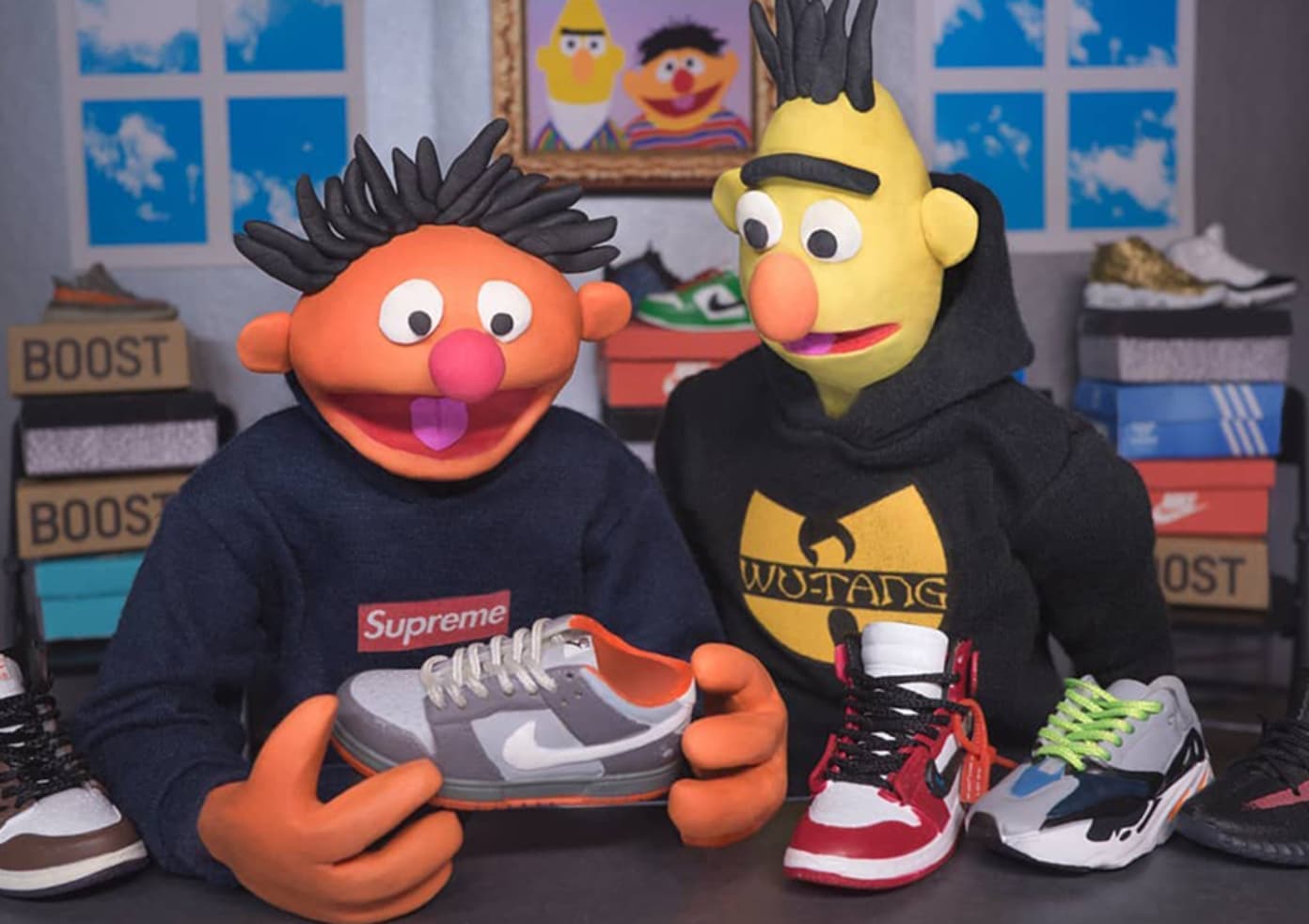 Duane Shoots Toys Recreates Bert & Ernie as Sneakerheads