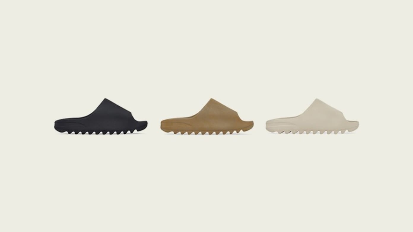 adidas Yeezy Slides - Onyx, Pure & Ochre