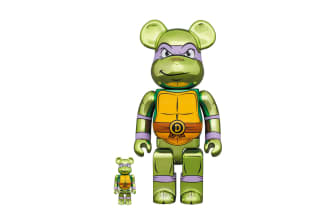 Medicom Toy Bearbrick Donatello Chrome (Teenage Mutant Ninja Turtles) 100% &amp; 400% Set