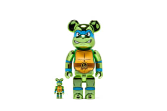 Medicom Toy Bearbrick Leonardo Chrome (Teenage Mutant Ninja Turtles) 100% &amp; 400%