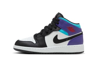 Air Jordan 1 Mid 'Teal/Purple' (Grade-School)