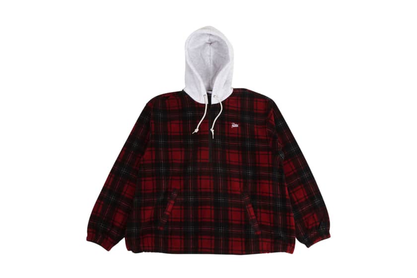 Patta Tartan Fleece Hooded Overshirt