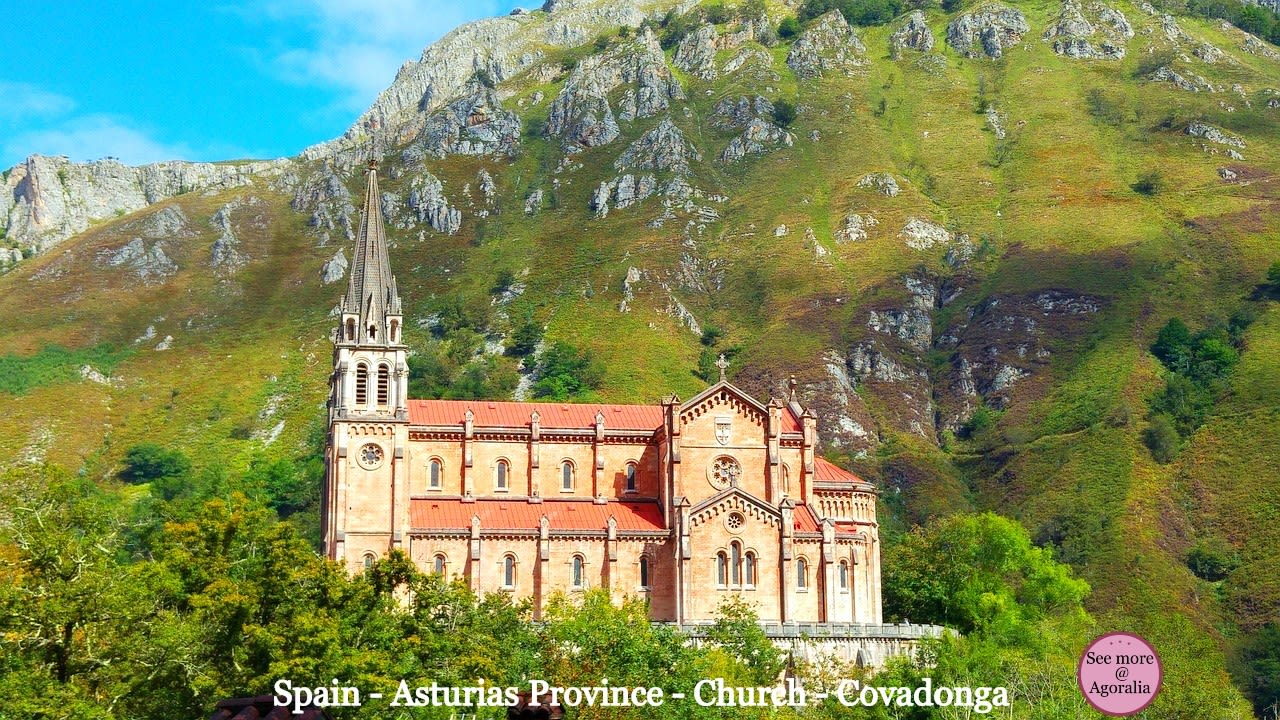 Spain-Asturias-Province-Church-Covadonga