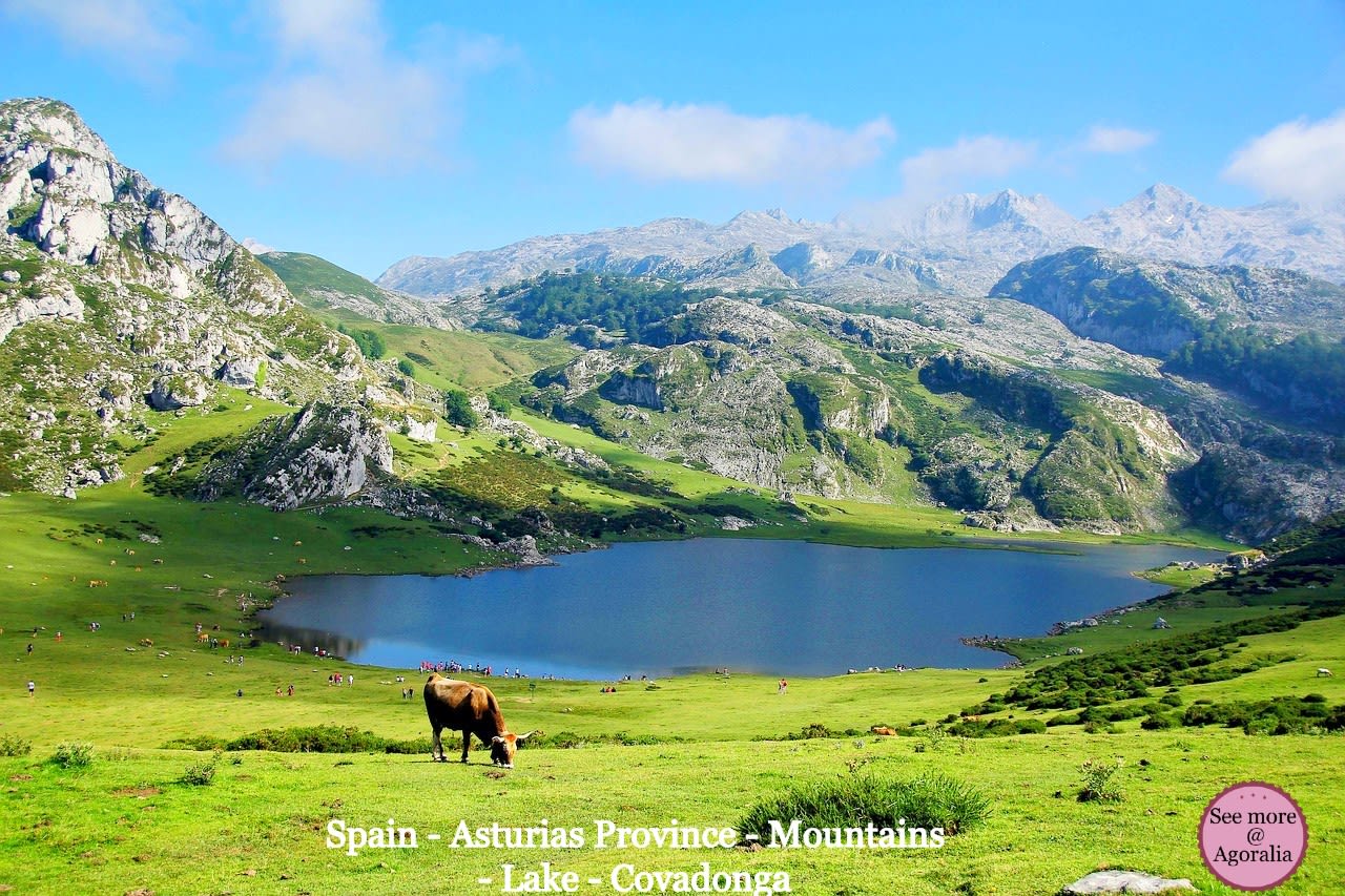 Spain-Asturias-Province-Mountains-Lake-Covadonga