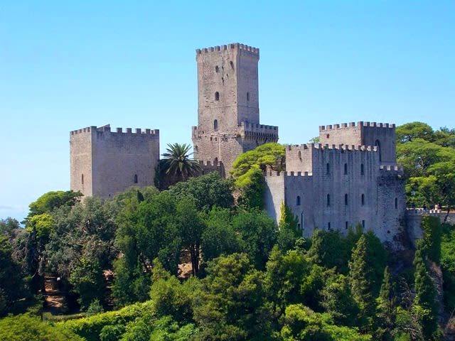 Italy Sicily Erice village Castle