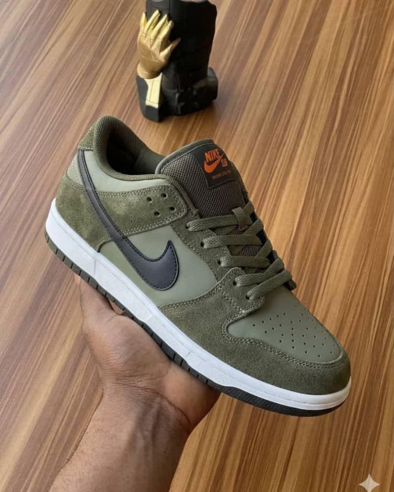 Custom SB Dunk Low - "Olive Suede"