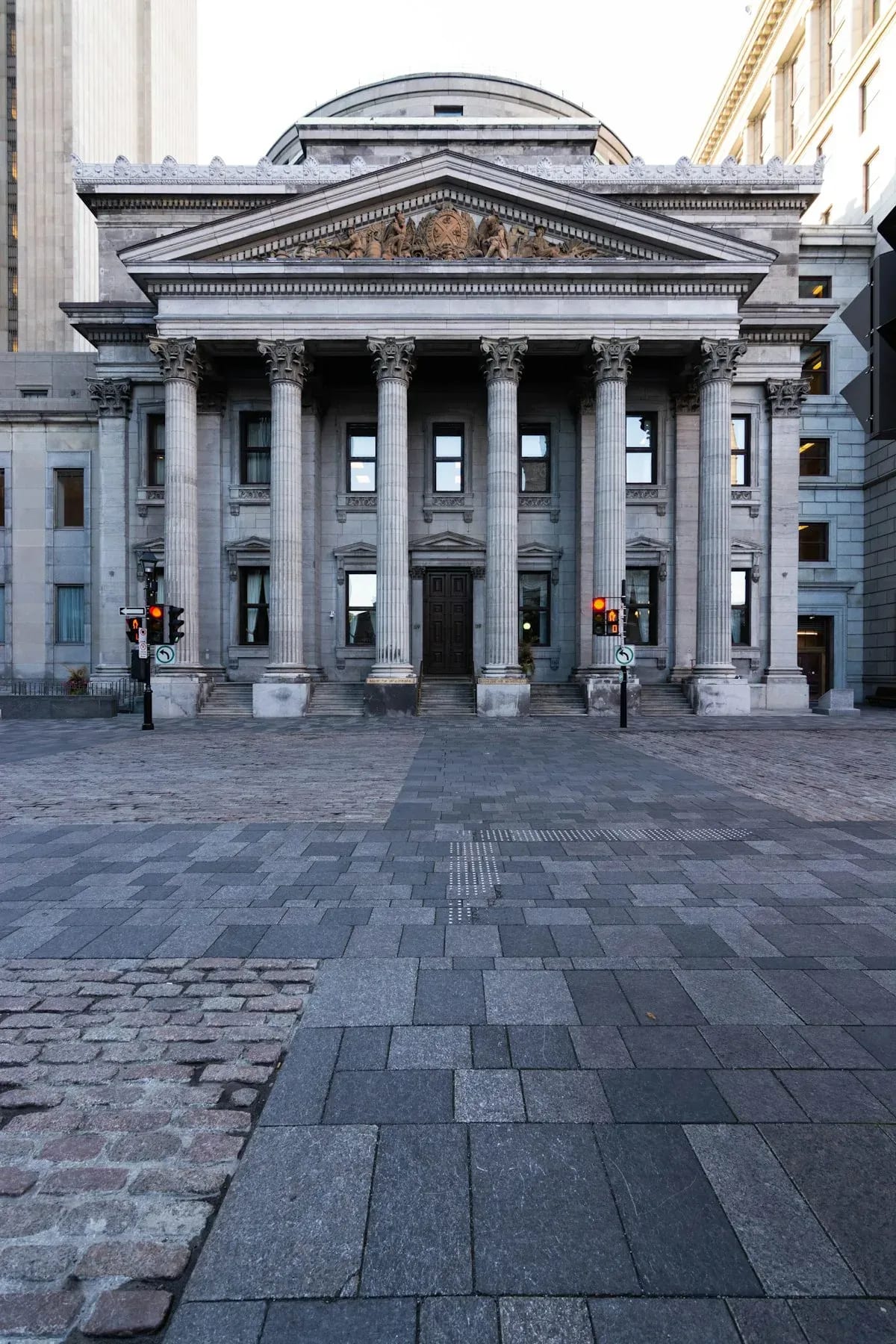 The facade of a bank building