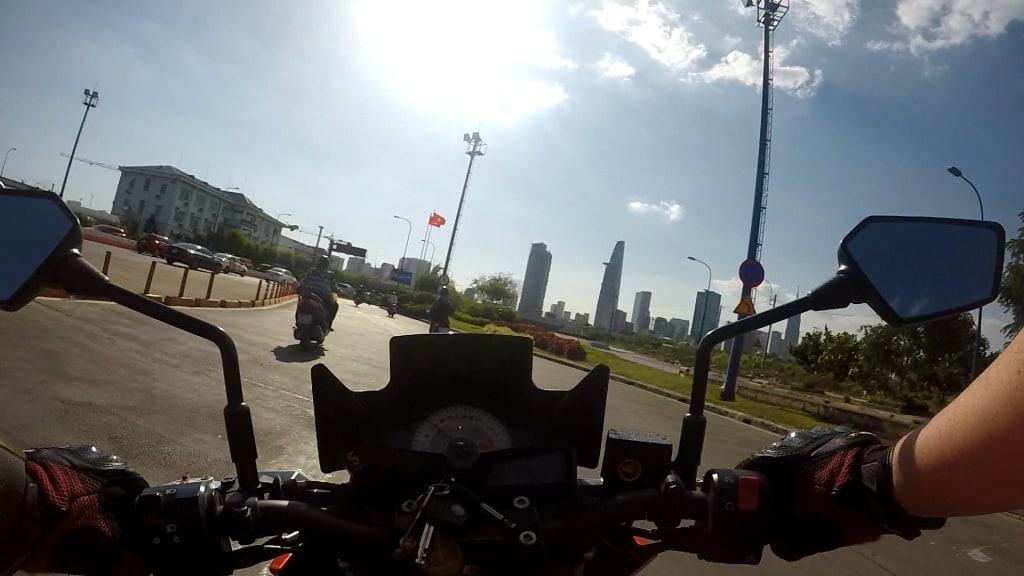 Heading to the Thu Thiem Tunnel in District 2