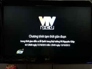 Channels offline - General Giap funeral