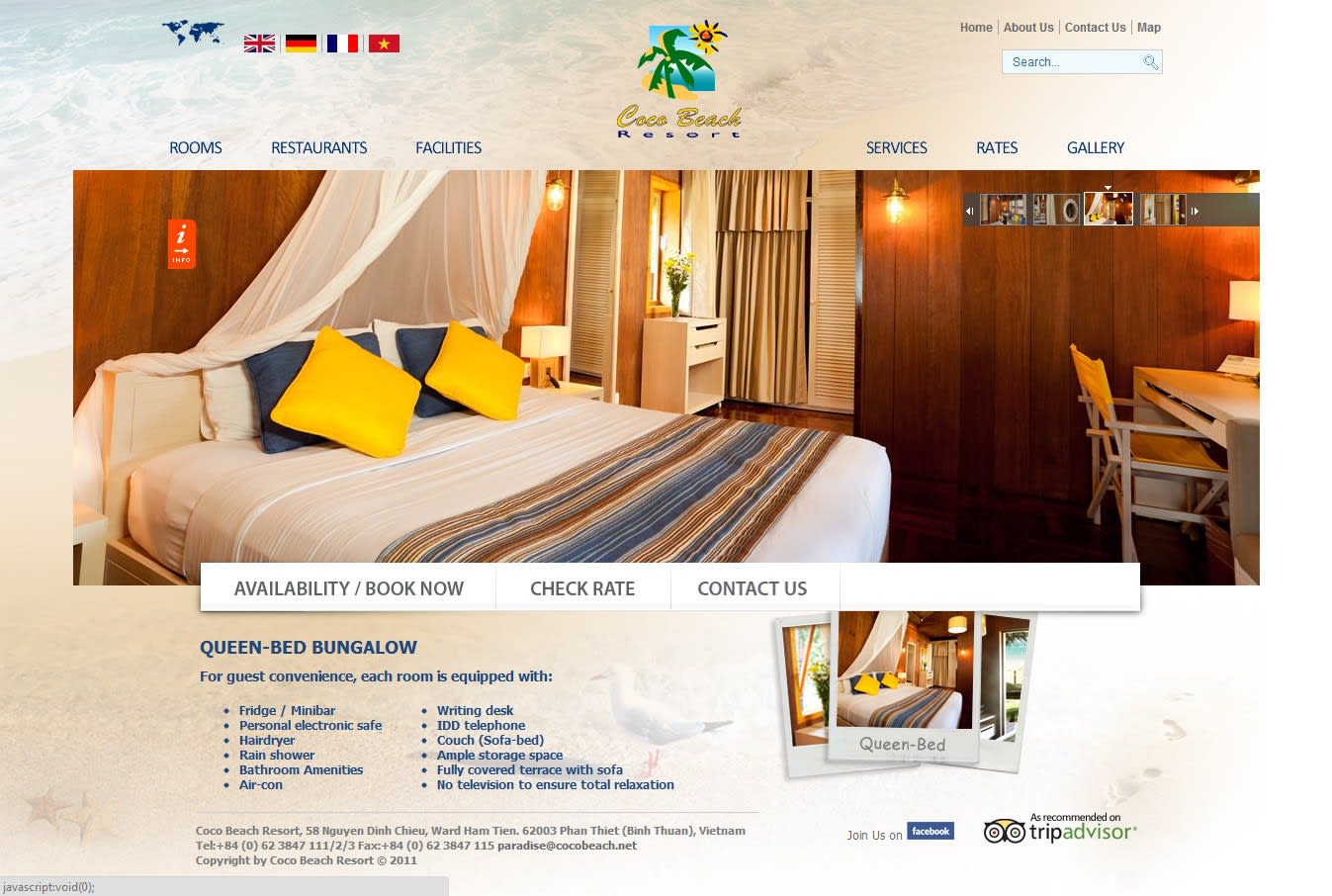 Coco Beach Joomla theme by Viivue