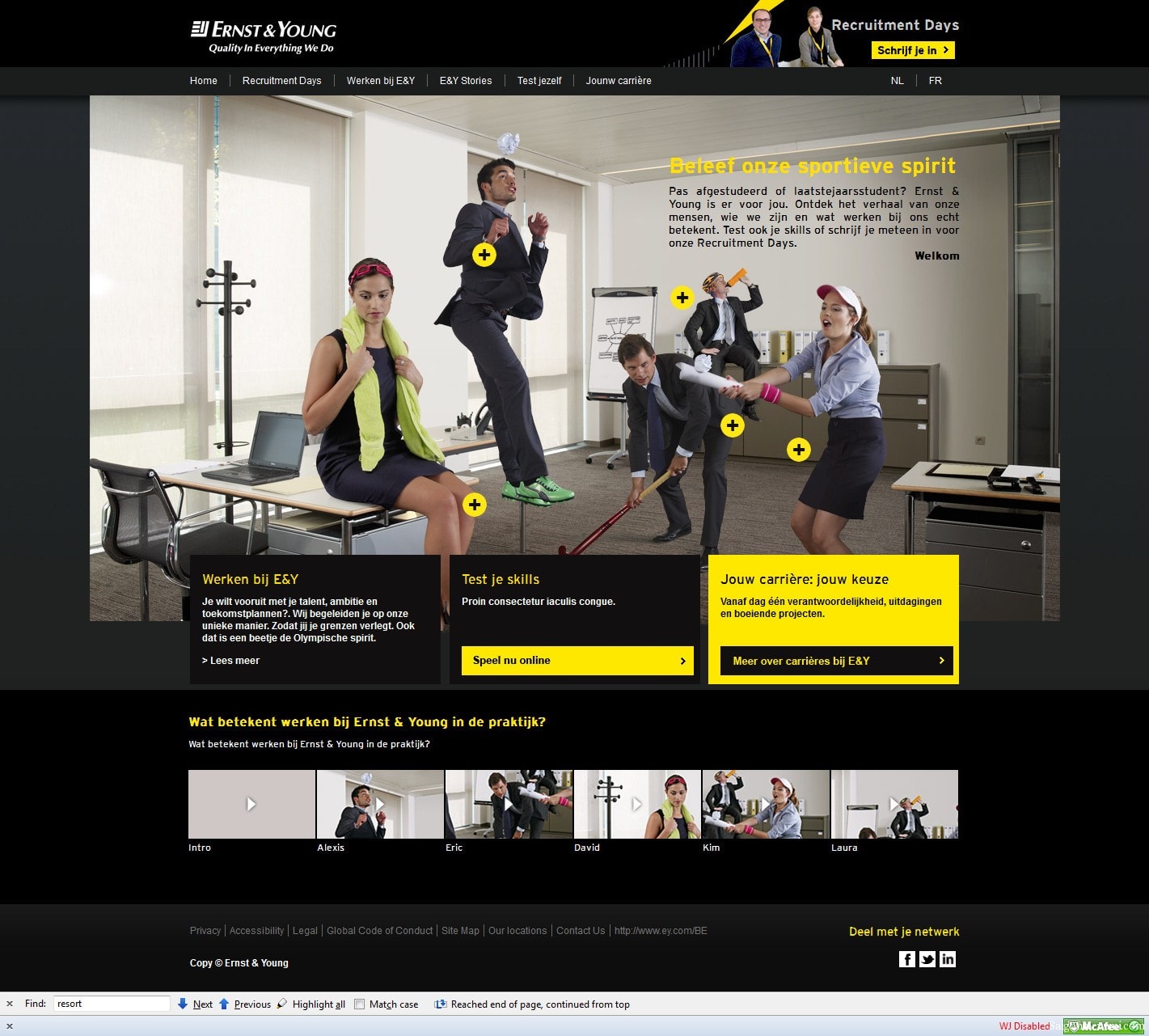 Ernst & Young Belgium Wordpress theme by Viivue