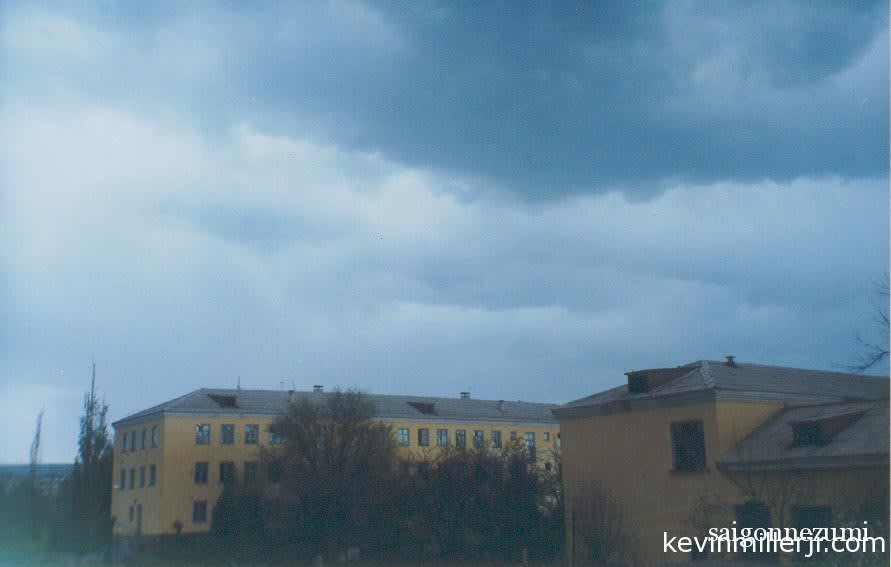 Karatau Lyceum in Spring - Karatau, Kazakhstan