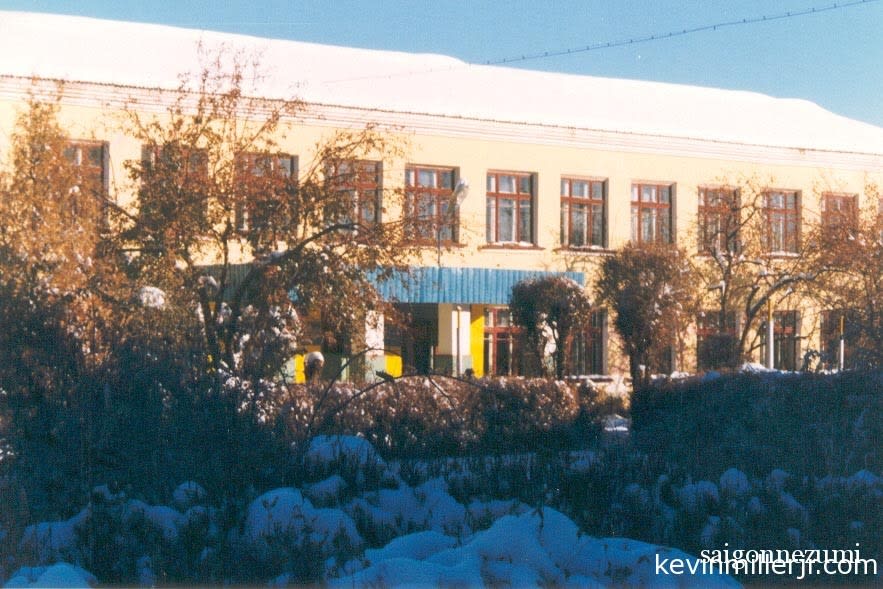 Karatau Lyceum in Winter - Karatau, Kazakhstan
