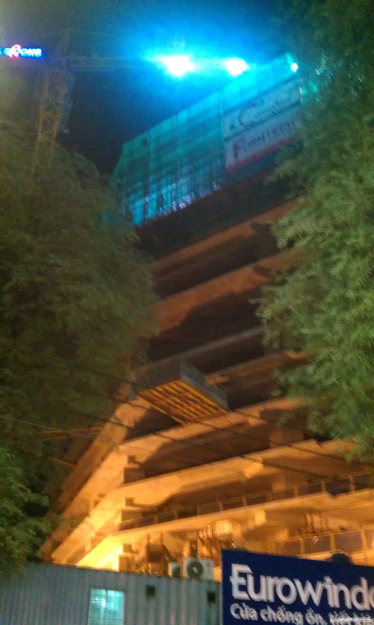 Night construction in Saigon