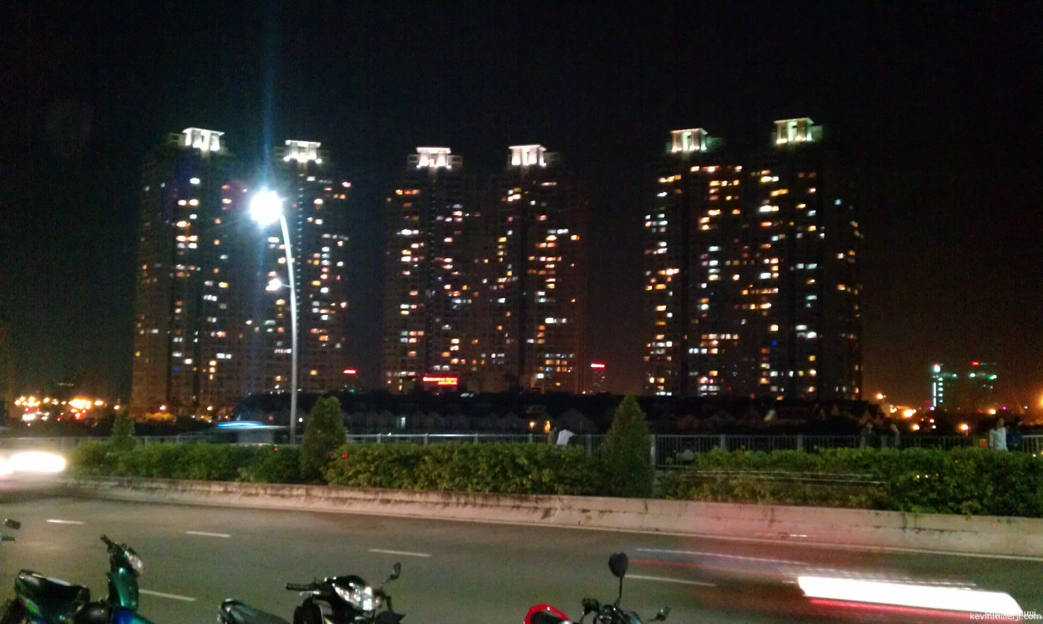 Saigon Pearl Apartments at Night