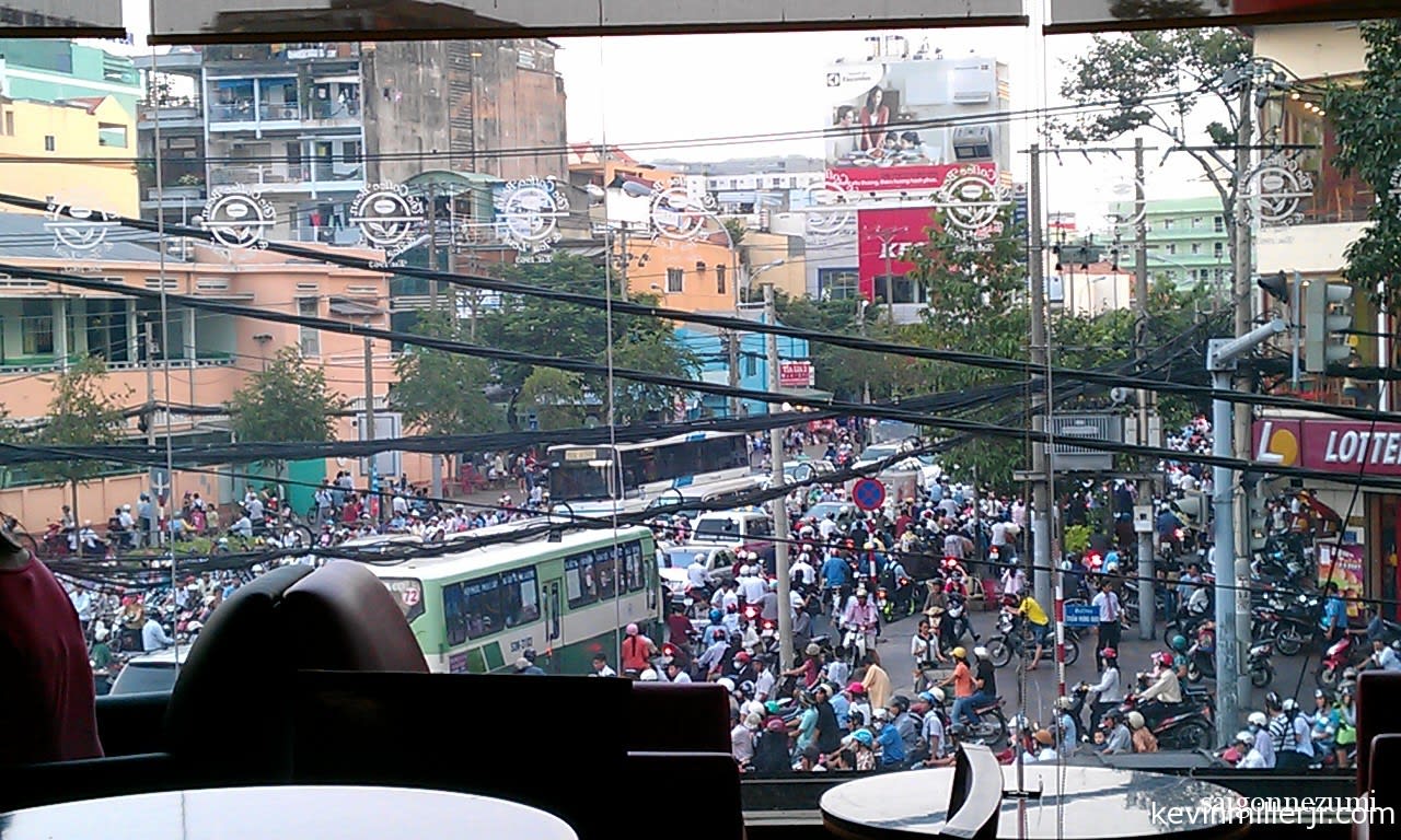 Crazy Saigon Traffic Jam