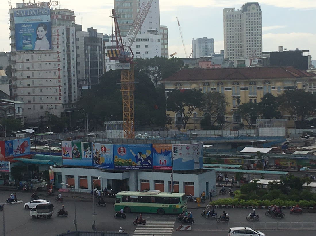 Downtown bus depot in Saigon 