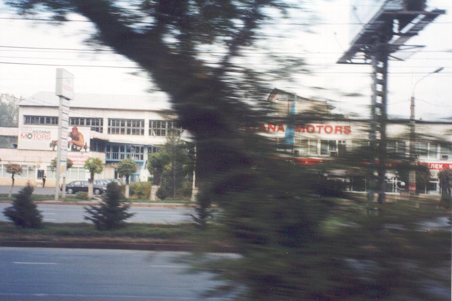 On the train in Almaty (August, 1998).