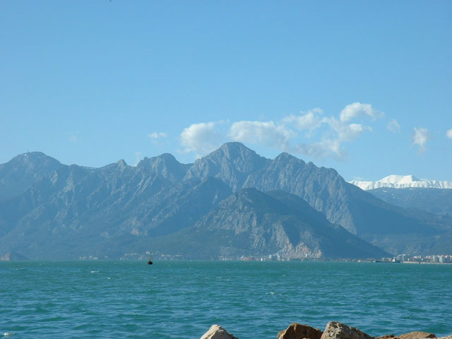 View of the Mediterranean Sea from Antalya.