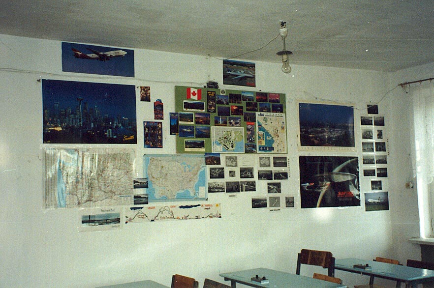 My American wall at the Karatau Lyceum (Karatau, Kazakhstan)