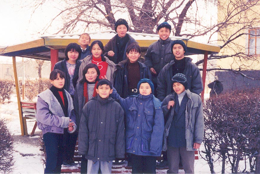 Grade 7 students at the Karatau Lyceum (Karatau, Kazakhstan)